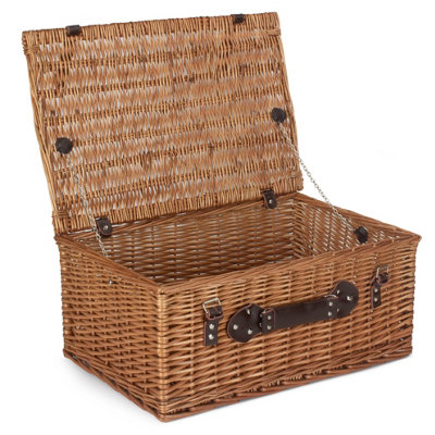 Red Hamper EH151 Wicker 56cm Double Steamed Picnic Basket DIY at B Q