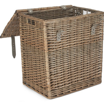 Red Hamper EH172 Wicker Small Antique Wash Vintner Storage Picnic Basket