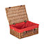 Red Hamper EH176R Wicker 35cm Light Steamed Picnic Basket with Red Lining