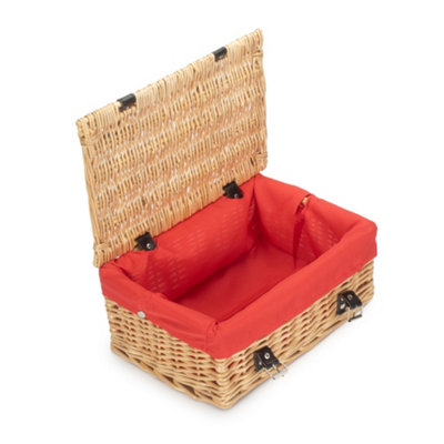Red Hamper EH189R 36cm Buff Wicker Empty Picnic Basket