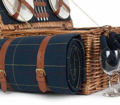 Cestino da picnic in vimini bianco per 2 persone WD Lifestyle