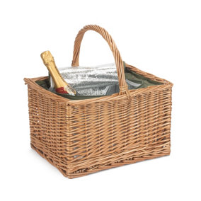 Red Hamper FH093 Wicker Butchers Basket with Zipped Cooler Bag