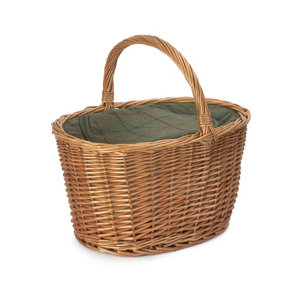 Red Hamper FH094 Wicker Oval Basket with Zipped Cooler Bag