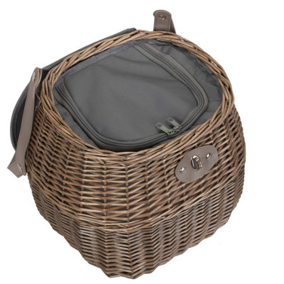 Red Hamper FH110 Wicker Two Person Creel Picnic Hamper