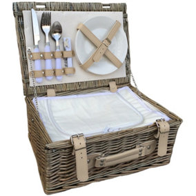 Red Hamper GG005/HOME Wicker Baslow Fitted Picnic Basket