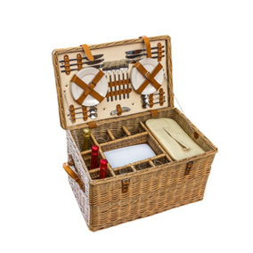 Red Hamper GG018/HOME Wicker Bentley Fitted Picnic Basket