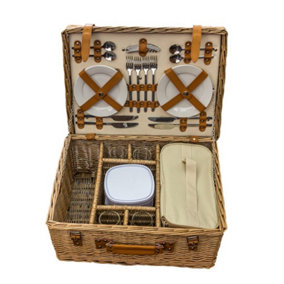 Red Hamper GG020/HOME Wicker Blenheim Deluxe Fitted Picnic Basket