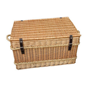Red Hamper H011/HOME Wicker Rope Handled Trunk 73cm Empty Picnic Basket