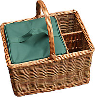 Red Hamper H022/HOME Wicker Event Basket with Green Willow with Cooler