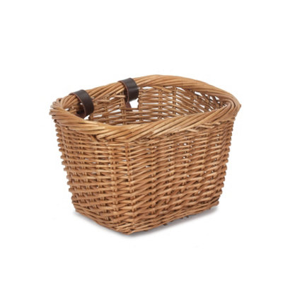 Red Hamper H039 Wicker Heritage Rectangular Bicycle Bike Basket