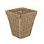 Red Hamper H073 Seagrass Seagrass Square Waste Paper Basket Bin