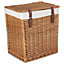 Red Hamper H190W/1 Wicker Small Boutique Double Steamed Wash Storage Laundry Basket With Lining