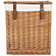 Red Hamper H190W/1 Wicker Small Boutique Double Steamed Wash Storage Laundry Basket With Lining