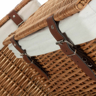 Red Hamper H190W Set of 2 Boutique Double Steamed Storage Laundry Wicker Basket