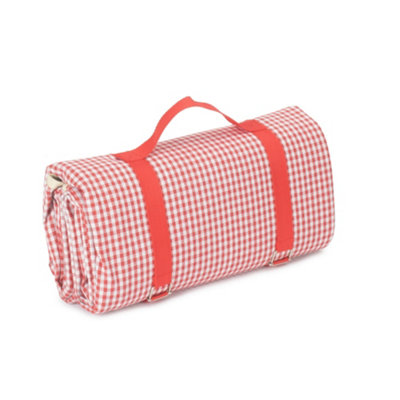 Red Hamper H196 Red and White Gingham Picnic Blanket