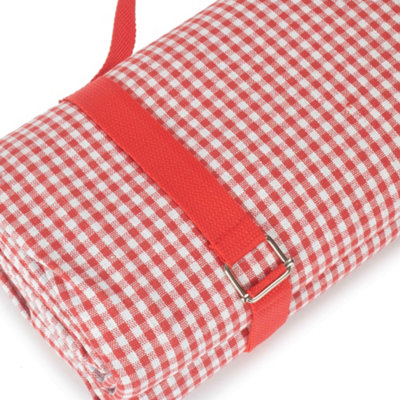 Red Hamper H196 Red and White Gingham Picnic Blanket