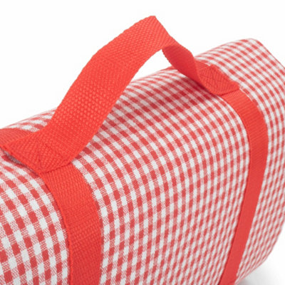Red Hamper H196 Red and White Gingham Picnic Blanket
