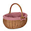 Red Hamper Large Deluxe Shopping Basket With Red Checked Lining