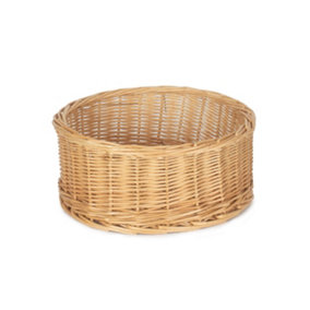 Red Hamper PT031 Wicker Extra Large Round Straight-Sided Tray