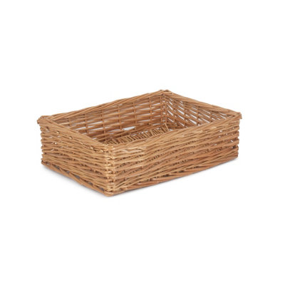 Red Hamper PT050 Wicker Large Straight Sided Rectangular Tray