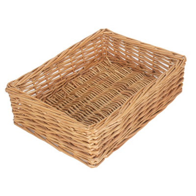 Red Hamper PT050 Wicker Large Straight Sided Rectangular Tray