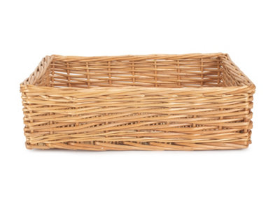 Red Hamper PT050 Wicker Large Straight Sided Rectangular Tray