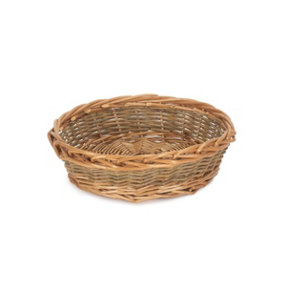 Red Hamper PT107 Wicker Large Unpeeled Willow Round Tray