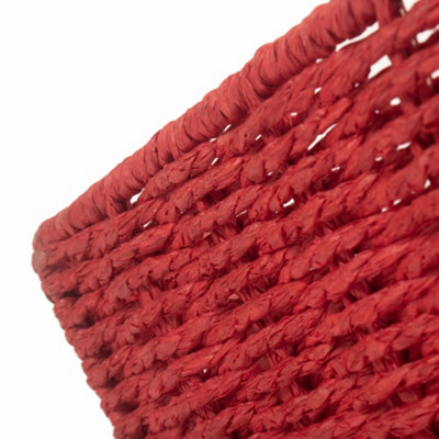 Red Hamper PT136 Paper Extra Large Red Paper Rope Tray