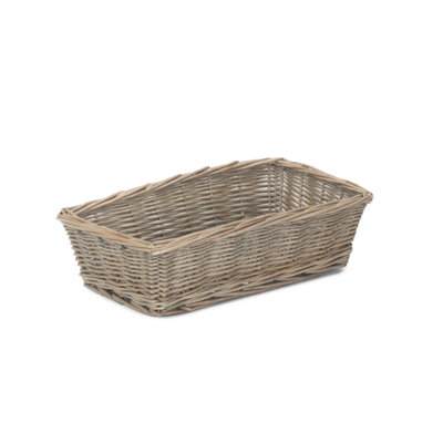 Red Hamper PT151 Wicker Medium Antique Wash Tapered Serving Tray