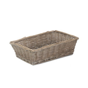 Red Hamper PT152 Wicker Large Antique Wash Tapered Serving Tray
