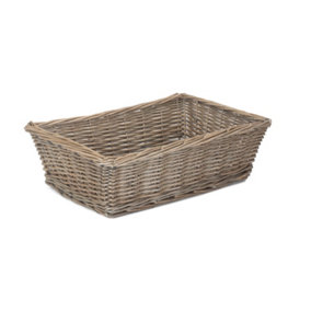 Red Hamper PT153 Wicker Extra Large Antique Wash Tapered Serving Tray