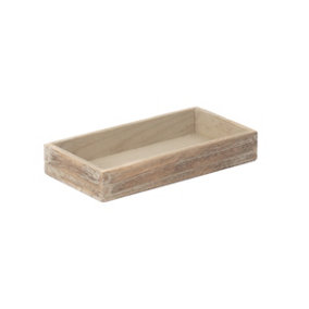 Red Hamper PT155 Wood Small Shallow Wooden Plinth Tray