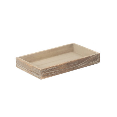 Red Hamper PT156 Wood Medium Shallow Wooden Plinth Tray