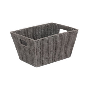 Red Hamper PT167 Paper Small Grey Paper Rope Deep Tray