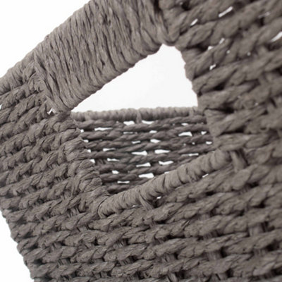 Red Hamper PT167 Paper Small Grey Paper Rope Deep Tray