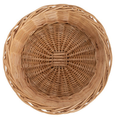 Red Hamper PT174  24cm Round Buff Willow Tapered Wicker Tray