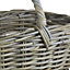 Red Hamper RA006 Rattan Grey Rattan Kindling Basket