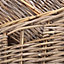 Red Hamper RA021-024 Rattan Shallow Kubu Grey Rattan Rectangular Basket Set 4