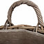 Red Hamper RA025 Rattan Pot-Bellied Hessian Lined Rattan Log Basket
