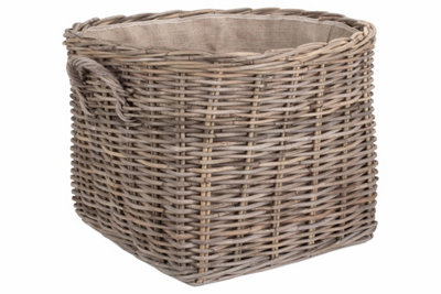 Red Hamper RA036 Grand Rattan Hessian Lined Log Basket Price Comparisons | Compare The Build