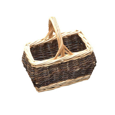 Red Hamper Oval Market Deep Wicker Shopping Basket