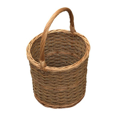 Red Hamper S017/HOME Wicker Yorkshire Barrel Shopping Basket DIY at B&Q