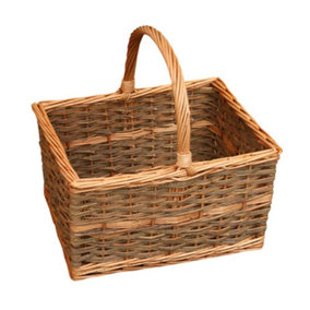 Red Hamper S018/HOME Wicker Yorkshire Rectangular Shopping Basket