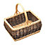 Red Hamper S019/HOME Wicker Rustic Rectangular Shopping Basket