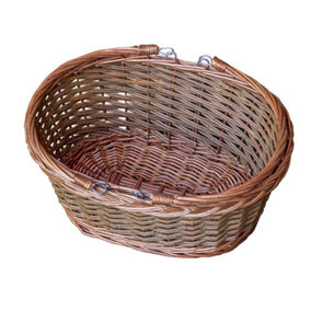 Red Hamper S027/HOME Wicker Oval Swing Handle Shopping Basket