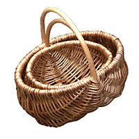 Red Hamper S030/HOME Wicker Set of 2 Confectionery Shopping Baskets