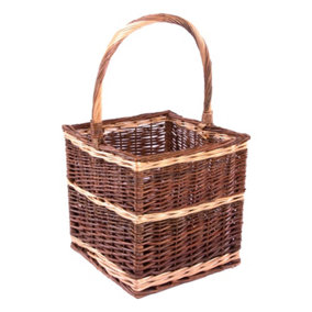 Red Hamper S041/HOME Wicker Beaufort Rectangular Shopping Basket