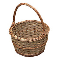 Red Hamper S044/HOME Wicker Small Rustic Apple Shopping Basket