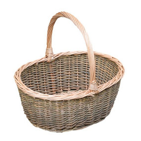 Red Hamper S053/HOME Wicker Small Green Willow Hollander Shopping Basket
