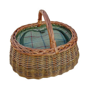 Red Hamper S058C/HOME Wicker Deluxe Car Basket with Fitted Cooler